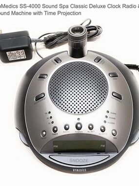 HoMedics SS-4000 Sound Spa Classic Deluxe Clock Radio & Sound Machine with Time